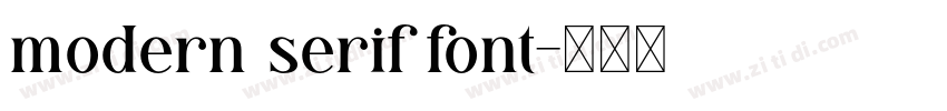 modern serif font字体转换
